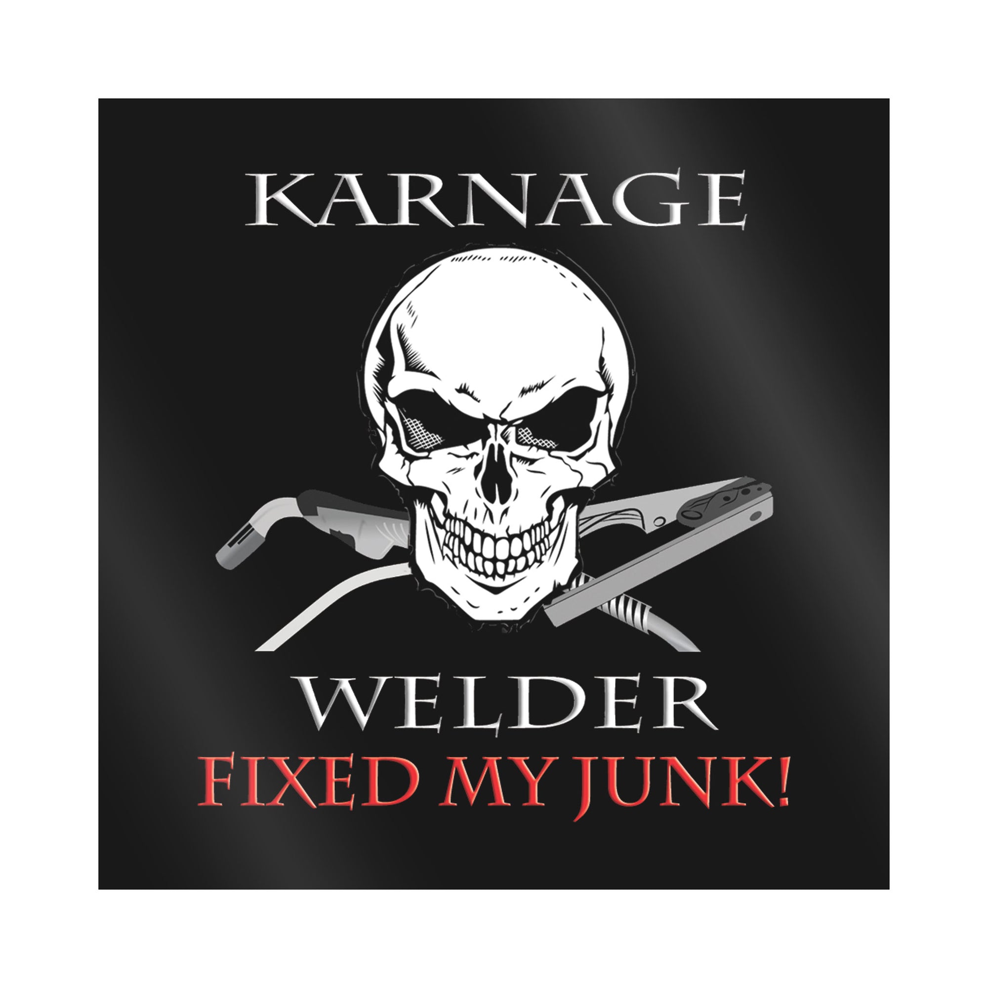 Karnage Welder Fixed My Junk Stickers, 10 Pack